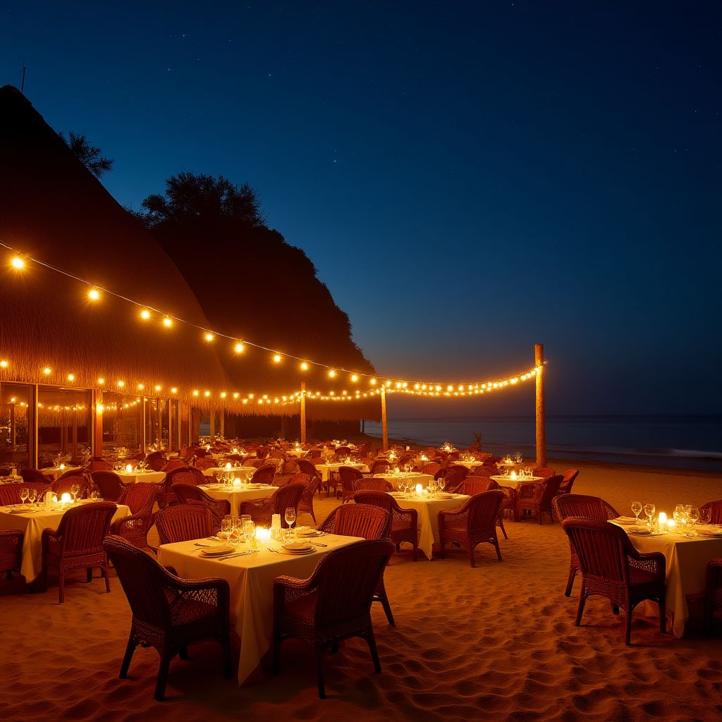 Beachfront dining at Blue Lagoon Resort